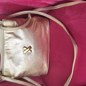 Metallic Gold Crossbody Bag Size 9+7+3.5